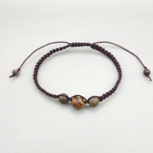bransoletka makramowa macrame jaspis