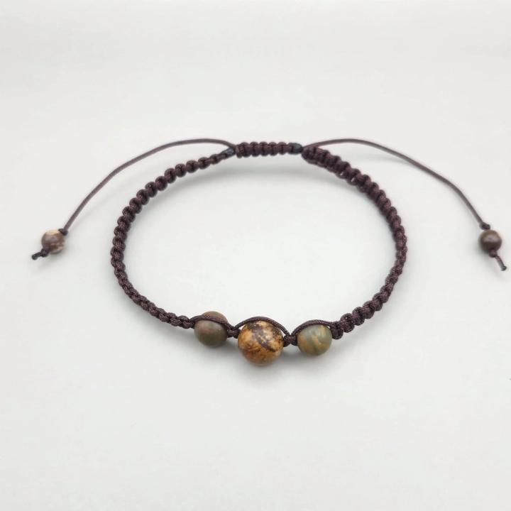bransoletka makramowa macrame jaspis