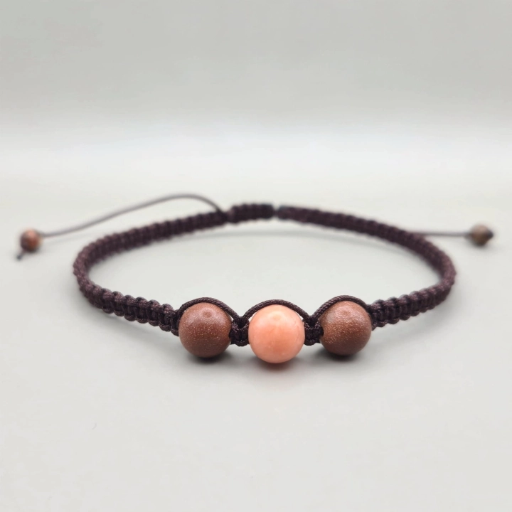 bransoletka makramowa macrame jadeit piasek pustyni