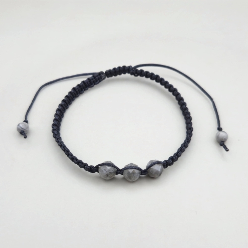 bransoletka macrame makramowa labradoryt