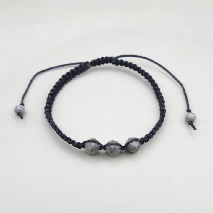 bransoletka macrame makramowa labradoryt