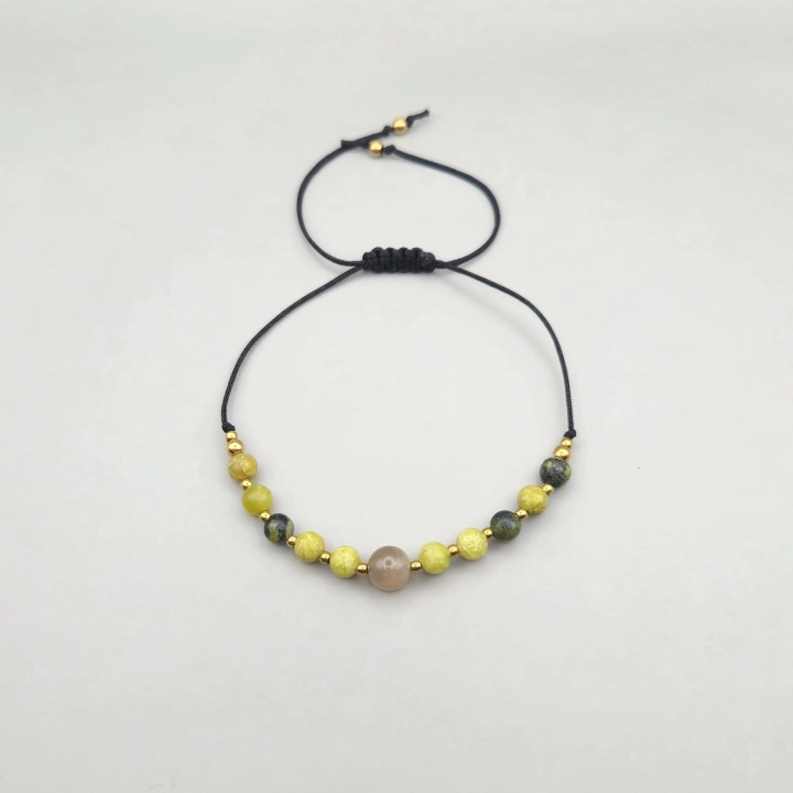 bransoletka line turkus żółty moonstone kamień księżycowy