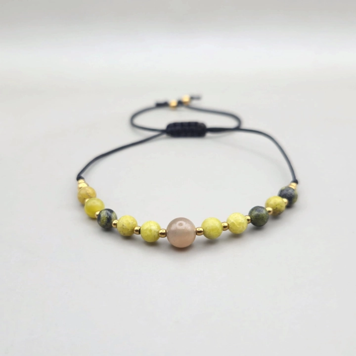 bransoletka line turkus żółty moonstone kamień księżycowy