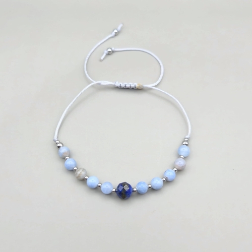 bransoletka lazuryt lapis lazuli chalcedon