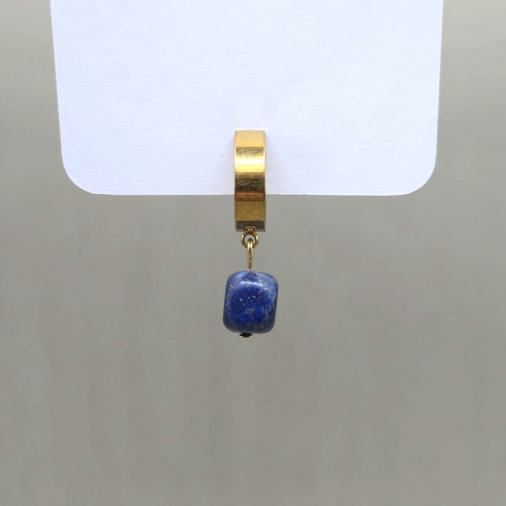 kolczyk oponka lapis lazuli lazuryt