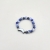 pierścionek handmade rękodzieło na żyłce gumce elastycznej lapis lazuli lazuryt hematyt księżyc