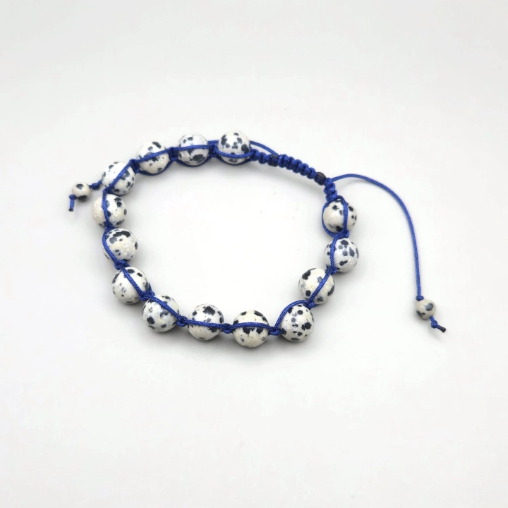 bransoletka pleciona na sznurku poliestrowym męska kamienie naturalne prezent na dzień ojca dzień taty rękodzieło handmade